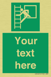 Custom Emergency Escape Ladder Sign